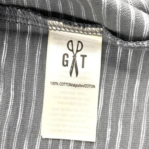 GoodthReads  Stripe Gray/White Short Sleeve Plus Size XXL Men's T-Shirt - Picture 7 of 8